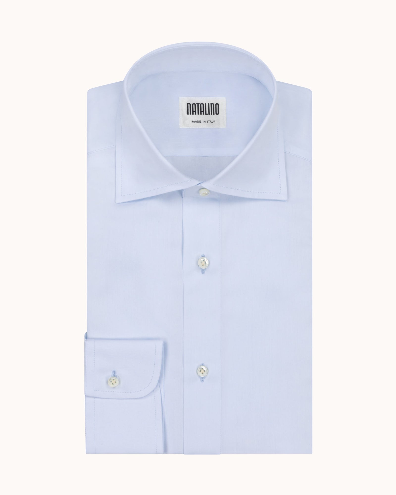 Spread Collar Shirt Ice Cotton Poplin
