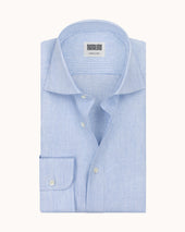 Spread Collar Shirt Stripe Linen