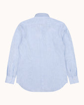 Spread Collar Shirt Stripe Linen
