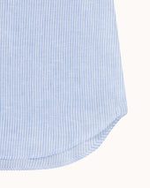 Spread Collar Shirt Stripe Linen