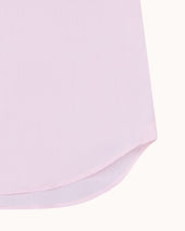 Spread Collar Shirt Pink Cotton Poplin