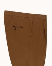 Casual Relaxed Pleated Trouser Brushed Cotton