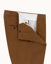 Casual Relaxed Pleated Trouser Brushed Cotton