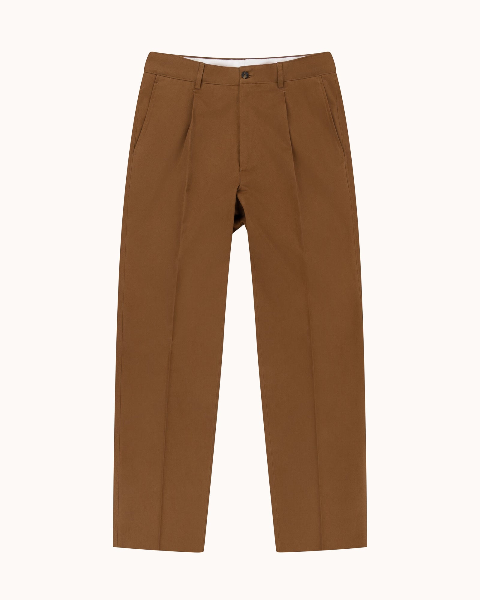 Casual Relaxed Pleated Trouser Brushed Cotton