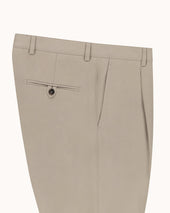 Casual Relaxed Pleated Trouser Brushed Cotton