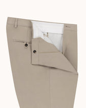Casual Relaxed Pleated Trouser Brushed Cotton