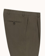 Casual Relaxed Pleated Trouser Brushed Cotton