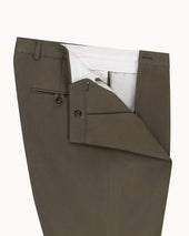 Casual Relaxed Pleated Trouser Brushed Cotton