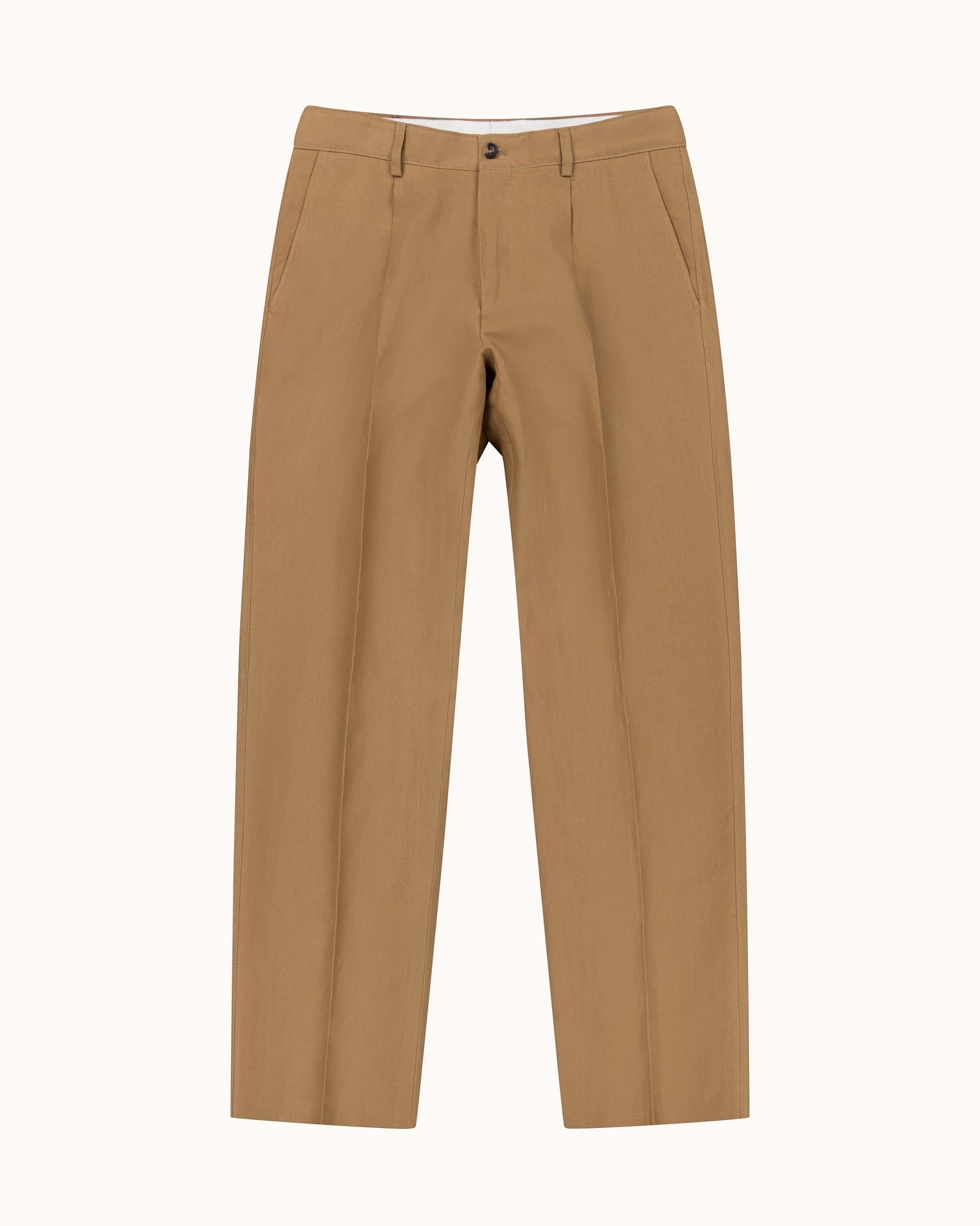 Casual Relaxed Pleated Trouser Linen
