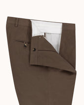 Casual Relaxed Pleated Trouser Brushed Cotton