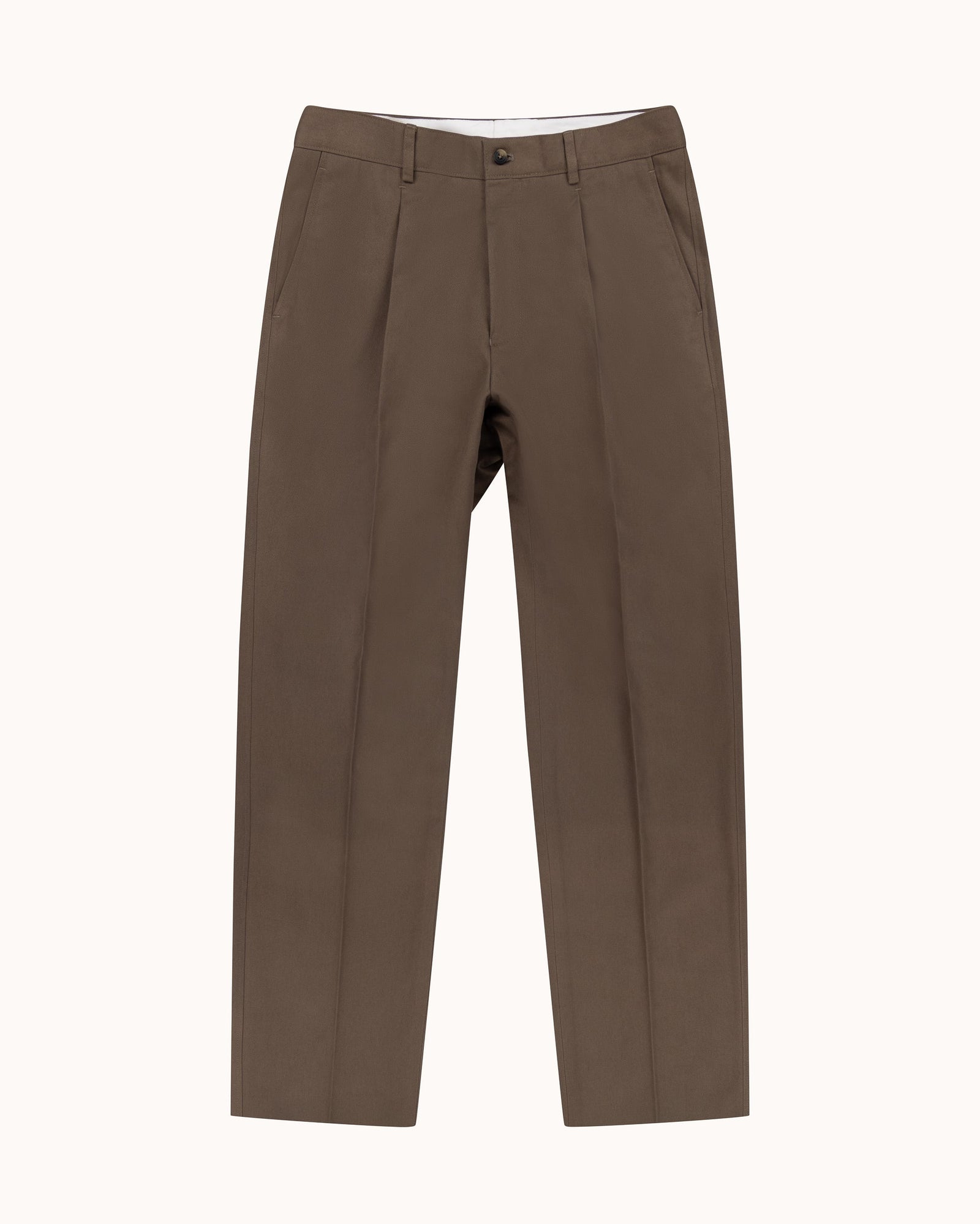 Casual Relaxed Pleated Trouser Brushed Cotton