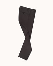Casual Relaxed Pleated Trouser Anthracite Brushed Cotton