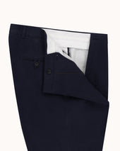 Casual Relaxed Pleated Trouser Brushed Cotton