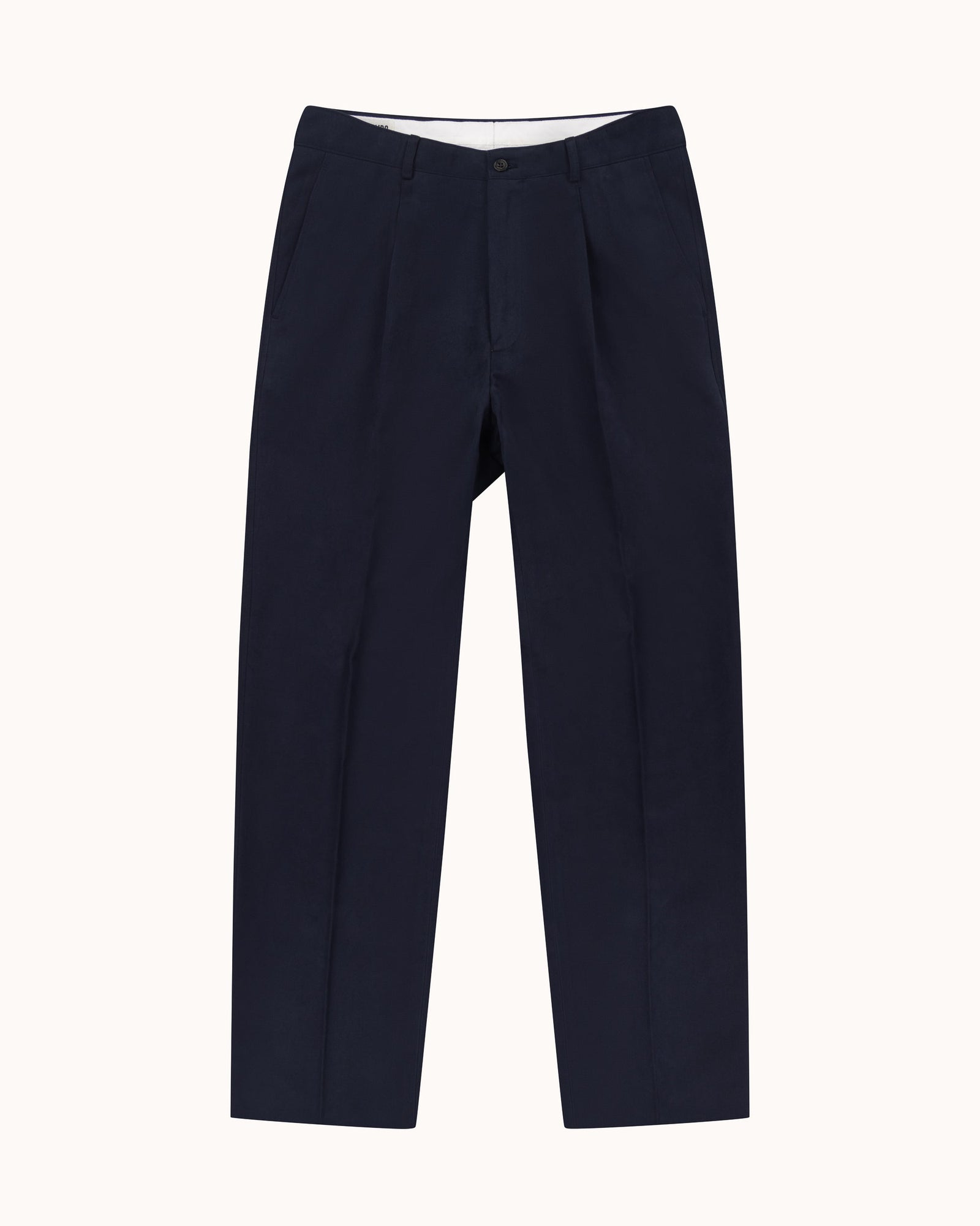 Casual Relaxed Pleated Trouser Brushed Cotton