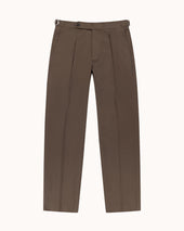 Classic Pleated Trouser Brushed Cotton
