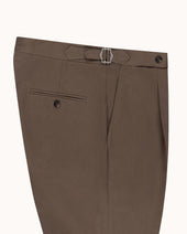 Classic Pleated Trouser Brushed Cotton