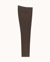 Classic Pleated Trouser Cocoa Linen