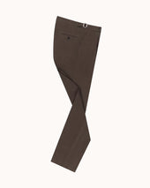 Classic Pleated Trouser - Cocoa Linen
