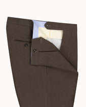 Relaxed Pleated Trouser Cocoa Linen