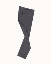 Relaxed Pleated Trouser Grey High Twist Linen