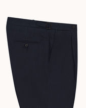 Relaxed Pleated Trouser High Twist Linen
