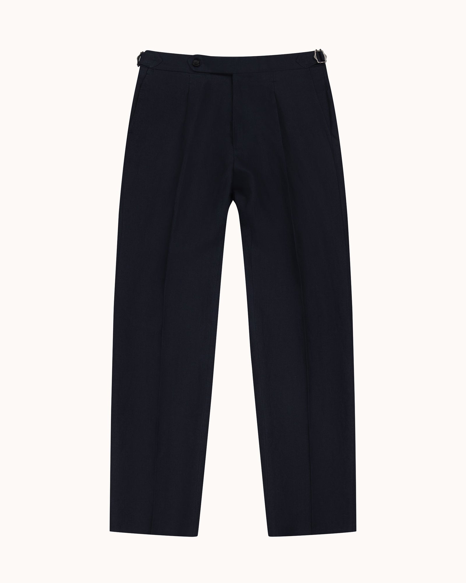 Relaxed Pleated Trouser High Twist Linen