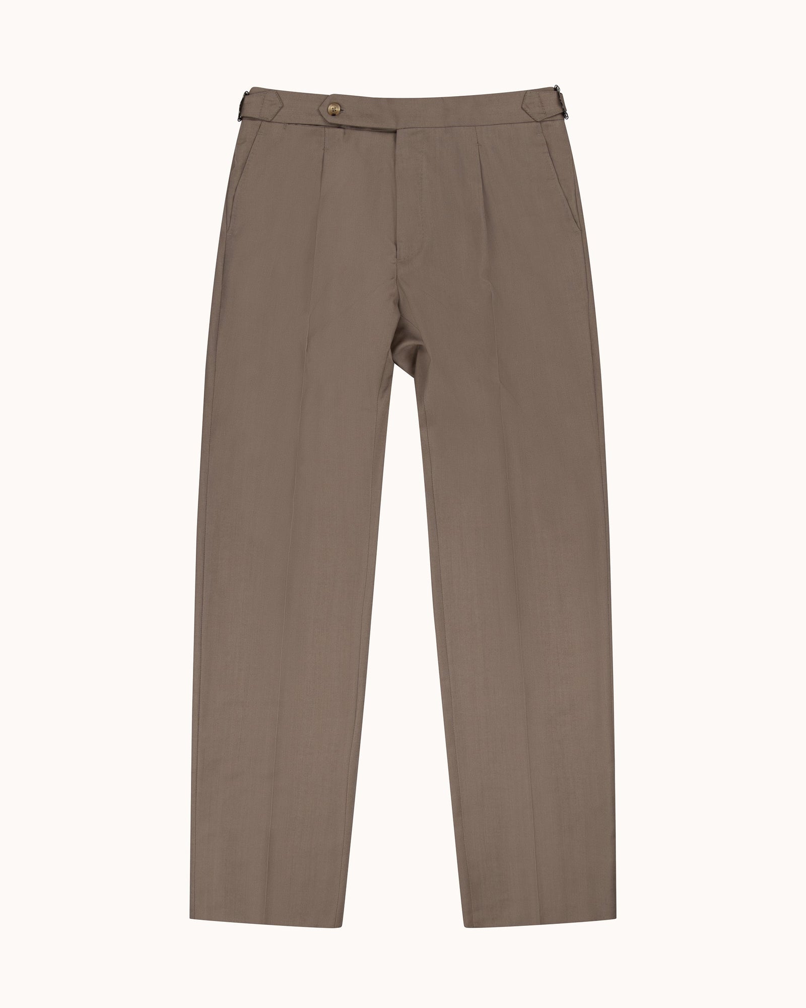 Relaxed Pleated Trouser Herringbone Wool