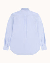 Button Down Collar Shirt Pencil Stripe Cotton Poplin