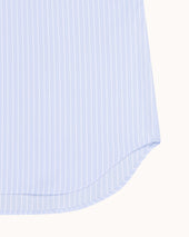 Button Down Collar Shirt Pencil Stripe Cotton Poplin