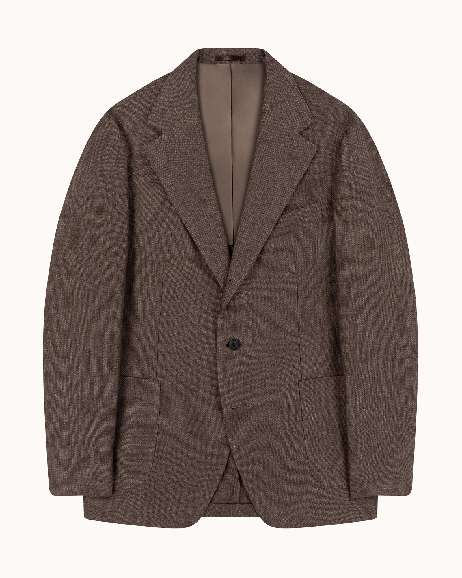Sport Jacket Mocha Hopsack Linen