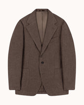 Sport Jacket - Mocha Hopsack Linen