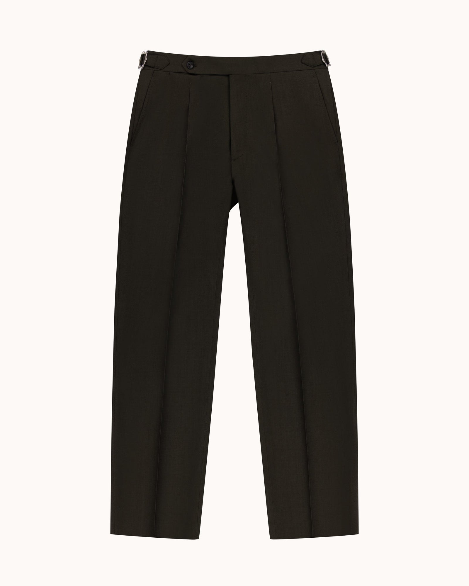 Relaxed Pleated Trouser Dark Tropical Wool