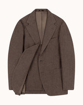Sport Jacket Mocha Hopsack Linen
