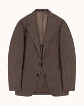 Sport Jacket Mocha Hopsack Linen