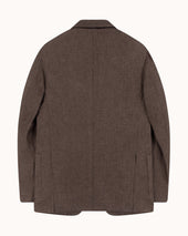 Sport Jacket Mocha Hopsack Linen
