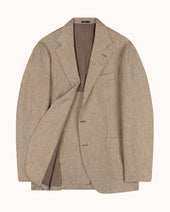 Sport Jacket Straw Herringbone Linen