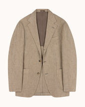 Sport Jacket Straw Herringbone Linen