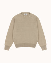 Cotton Crew Neck Sweater - Oatmeal