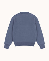 Cotton Crew Neck Sweater Dusty Blue