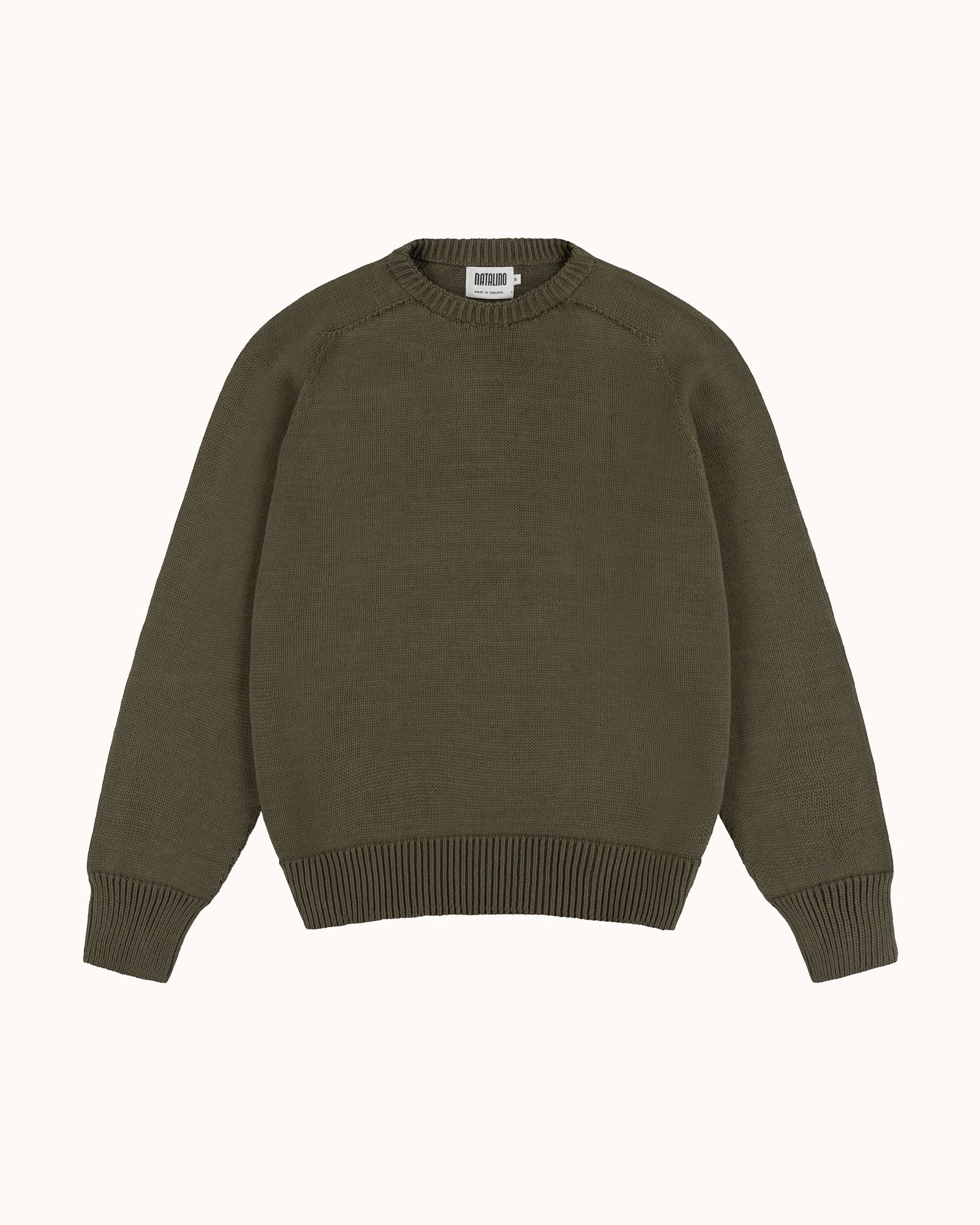 Cotton Crew Neck Sweater Loden Green