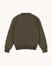 Cotton Crew Neck Sweater Loden Green