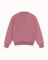 Cotton Crew Neck Sweater Pink