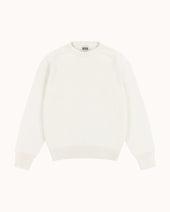 Cotton Crew Neck Sweater - Ecru
