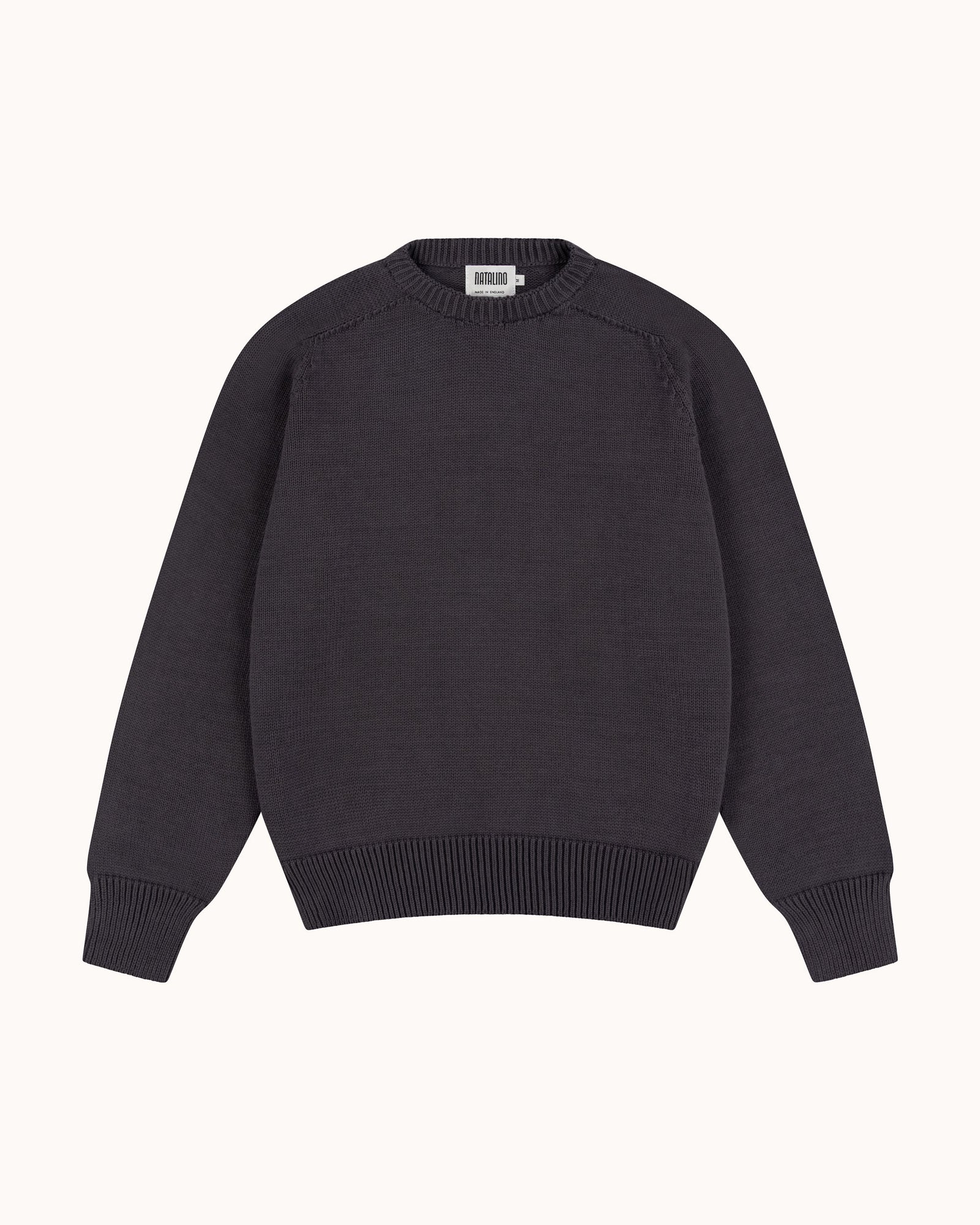 Cotton Crew Neck Sweater Grey