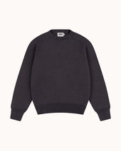 Cotton Crew Neck Sweater - Slate Grey