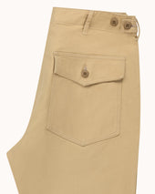 High Rise Japanese Fatigue Pant Cotton Twill