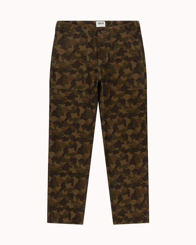 High Rise Japanese Fatigue Pant - Camouflage Ripstop