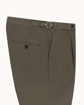 Classic Pleated Trouser Brushed Cotton