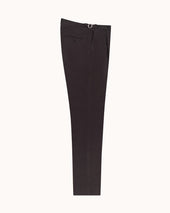 Classic Pleated Trouser Anthracite Brushed Cotton