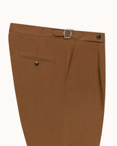 Classic Pleated Trouser Brushed Cotton
